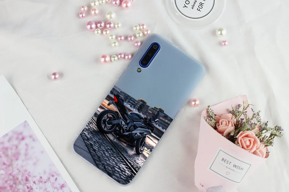 Мотоциклетный мягкий чехол в стиле ретро для Xiaomi 9 8 A2 A3 lite Mi 9t CC9 9se 5X 6 10 Max3 6X Note10 Pro