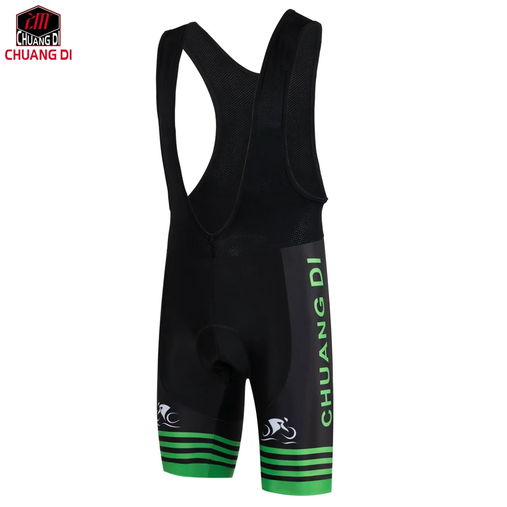 ZM Santic Men's Thickening Cushion Bib Front Cycling Shorts PADDED Tights Shorts Bicycling Biking Compression Tight Shorts