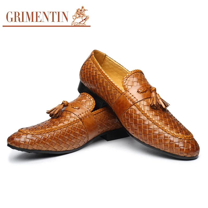 GRIMENTIN/брендовая мужская официальная обувь ручной работы из натуральной кожи цвет