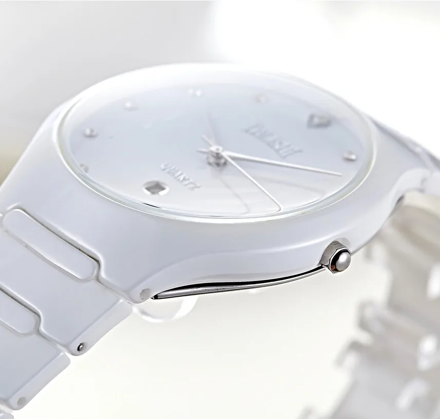 Лидирующий бренд Для женщин кварцевые Керамика часы Дамская мода Любители