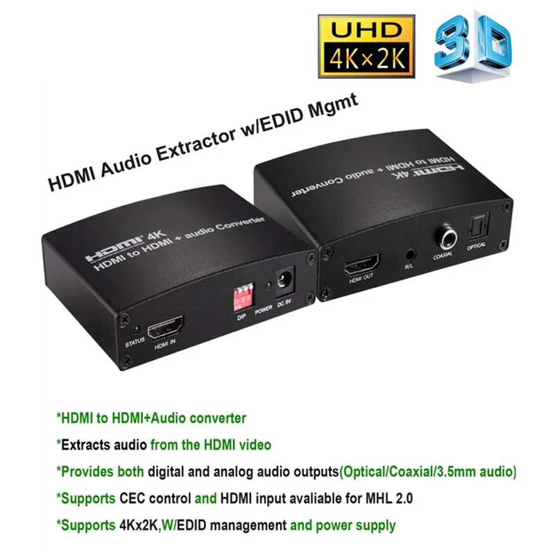 Новый 4K x 2K HDMI совместимый преобразователь HD в и аудио с оптическим коаксиальным