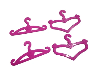 

Child Toy Clothes Heart Hangers Hang Tools Girl Furniture Plastic Girls Fashion Toys Accessories Suit Princess Useful Tool 2021