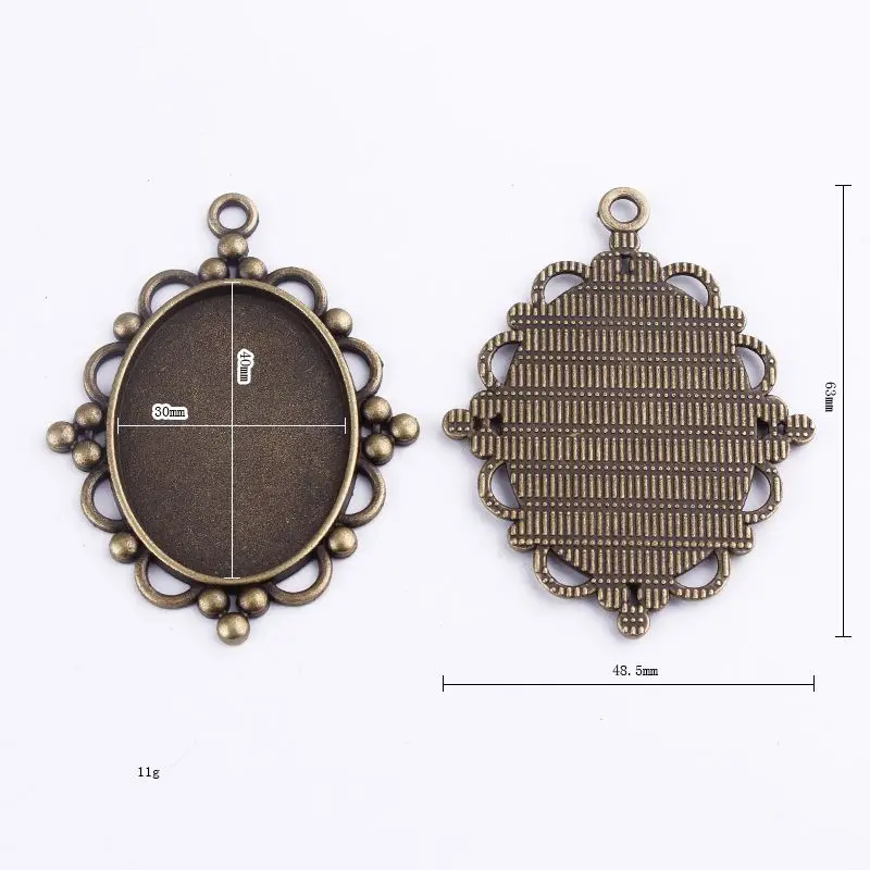 Подвеска в виде цветка с одной петлей 30 х40 мм|jewelry finding|diy jewelryantique bronze |