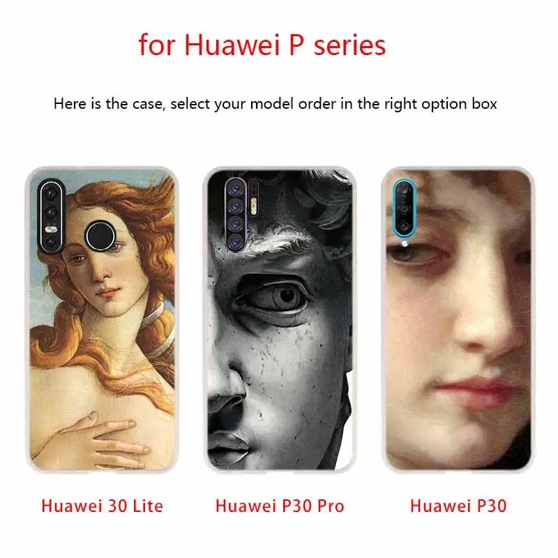 Мягкий чехол для Huawei P40 P30 P20 Pro P10 Lite e Plus P Samrt Z 2020 2019 Ретро винтажная художественная