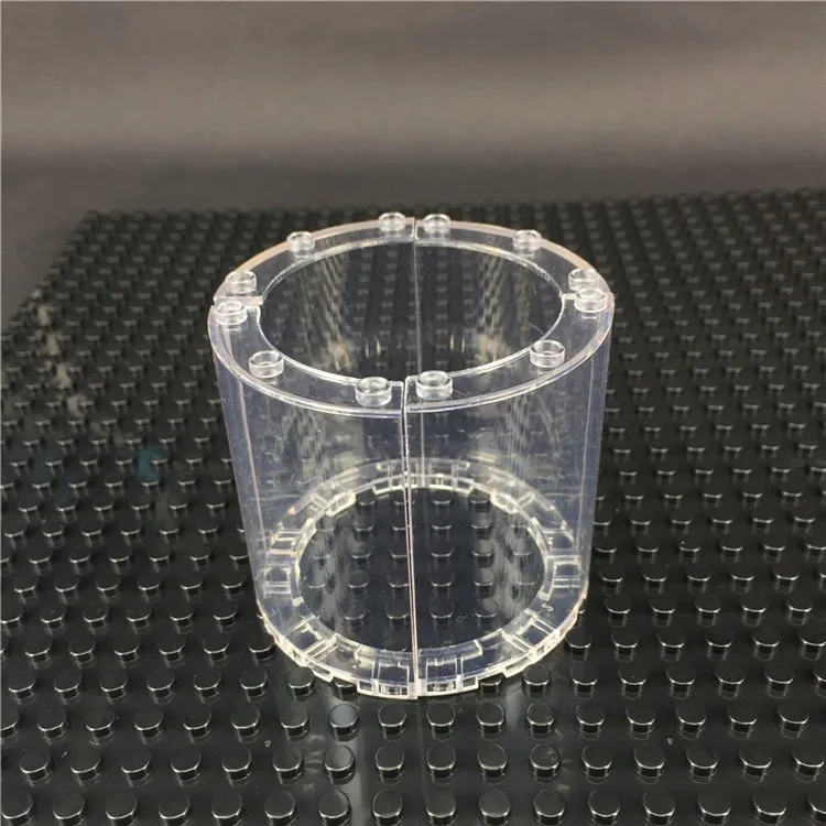 60 шт./партия прозрачная четверть цилиндра настенная панель 4x4x6 совместимая