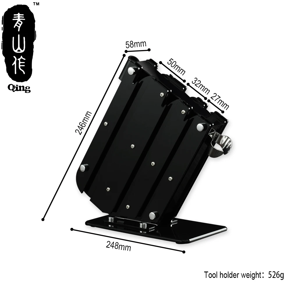 QING держатель ножа блок для нож из дамасской стали черный акриловый кухонный