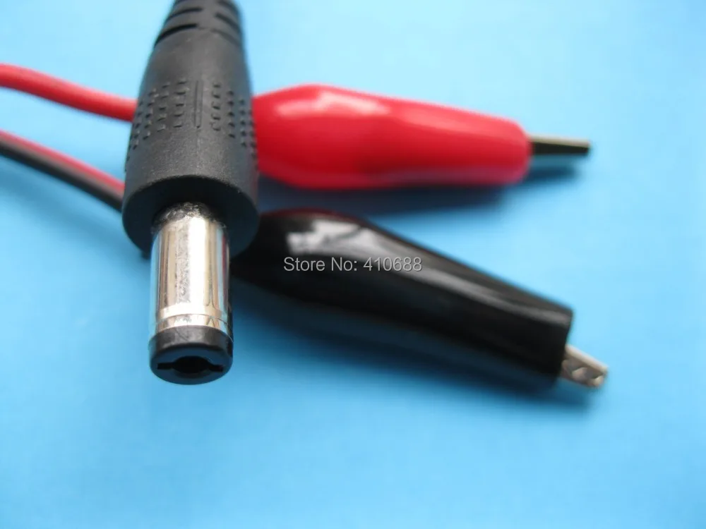 Штекер питания постоянного тока 100x5 5 мм штекер-двойной зажим типа крокодил 25 см 2 1