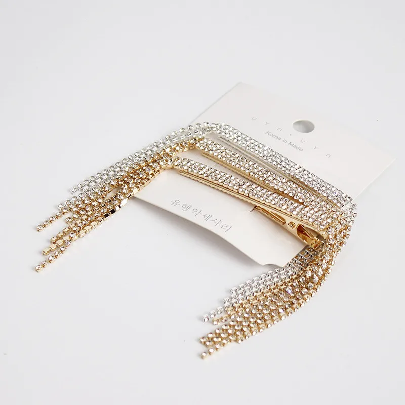 

New arrival Fashion women Hair accessories bling-bling elegant barrettes vintage Rhinestone hair clips for girls korea style
