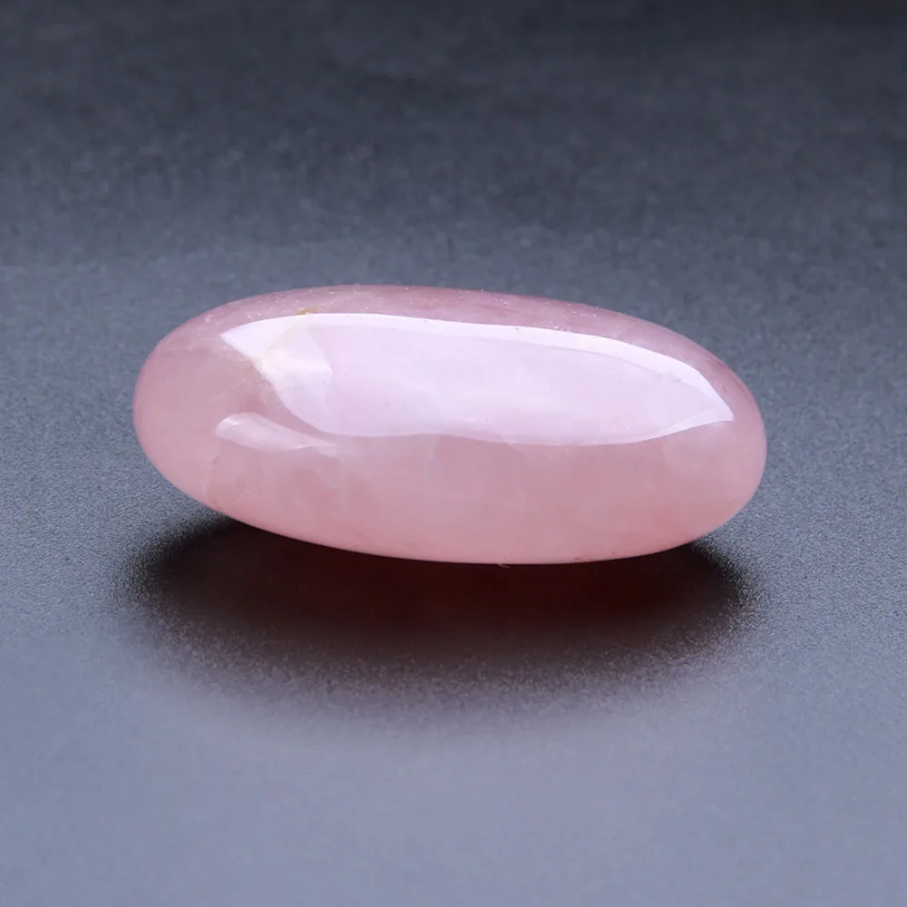 Камень yaye из натурального розового кварца полированный овальный для массажа