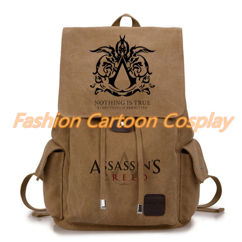 Рюкзак для подростков из парусины Assassin's CreedCos детские школьные сумки мальчиков