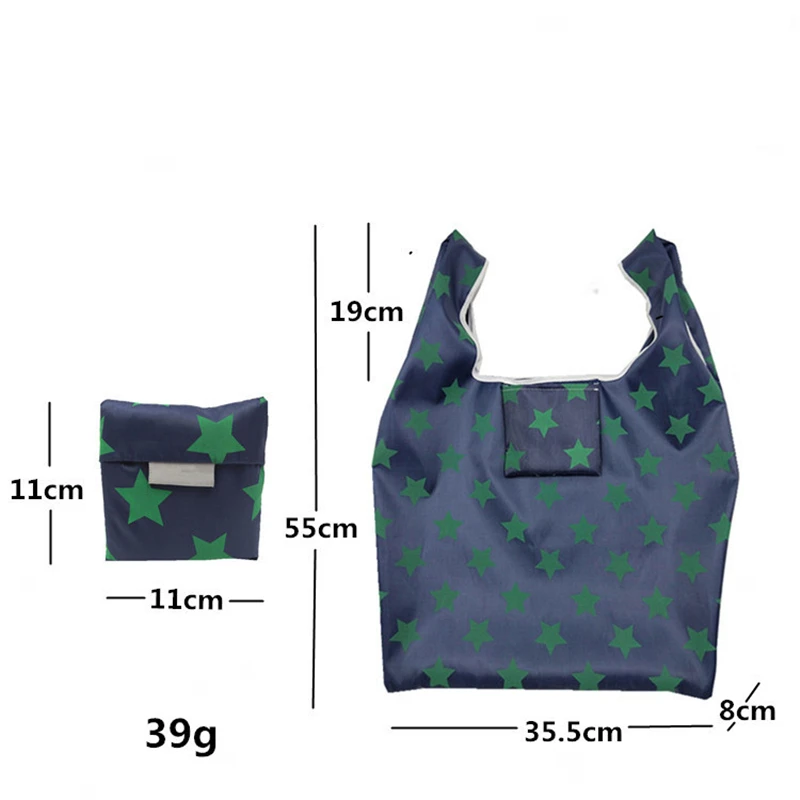 Unisex Foldable Handy Shopping Bag Reusable Tote Pouch Recycle Waterproof Storage Handbags Sample Travel | Багаж и сумки