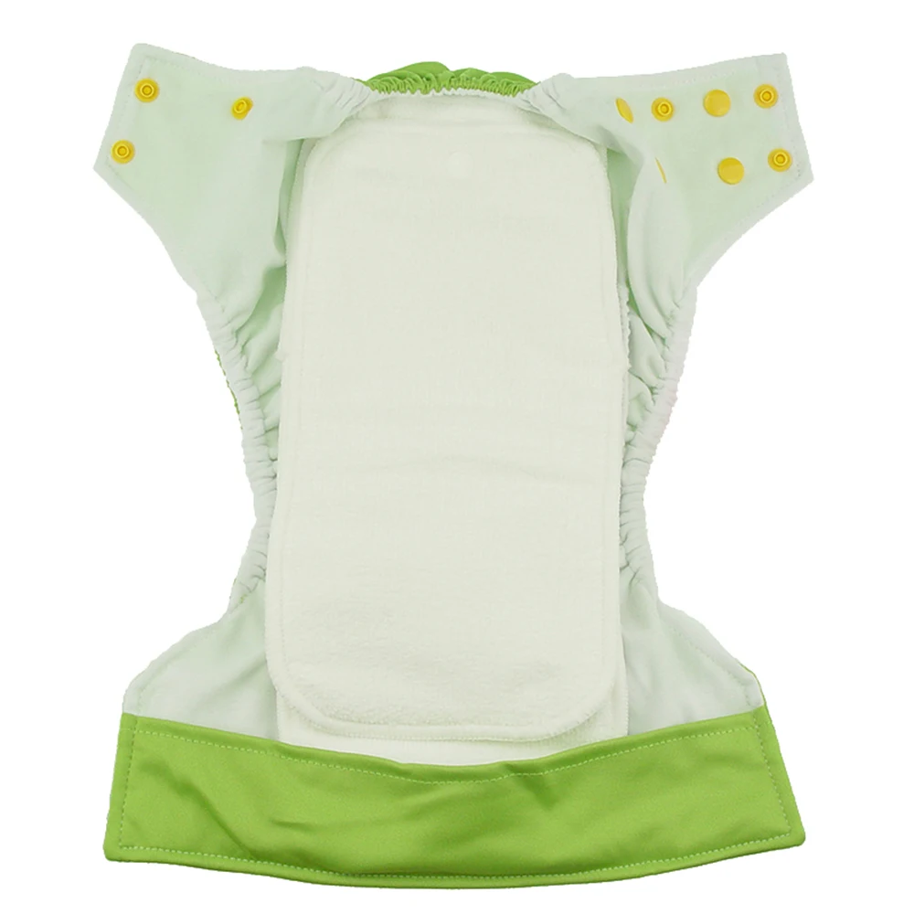 3PCS in 1 set Modern Design Colored Snaps Cloth Diaper Baby Washable Reusable Diapers Nappies Cover with 2PC 4 Layer Inserts | Мать и