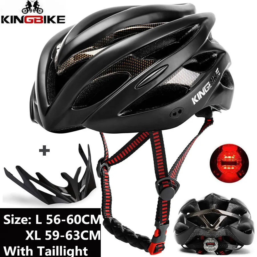 629-black KINGBIKE, Женский велосипедный шлем, ультралегкий, eps, дорожный, горный велосипед, шлемы с козырьком, размер 56-60 см, mtb шлем, 24 Отверстия, велосипедный шлем - Цвет: 629-black