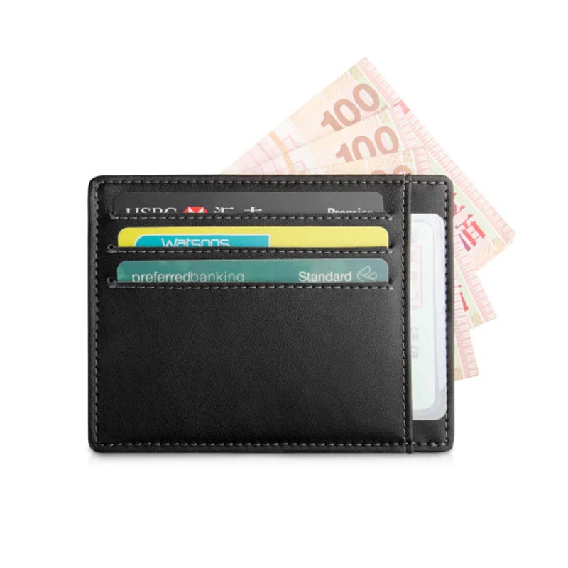 Brand New 2022 Genuine Leather Card Holder Credit Card Case Money Organizer Men Wallets Short Mini Wallet Clutch Purse Fashion