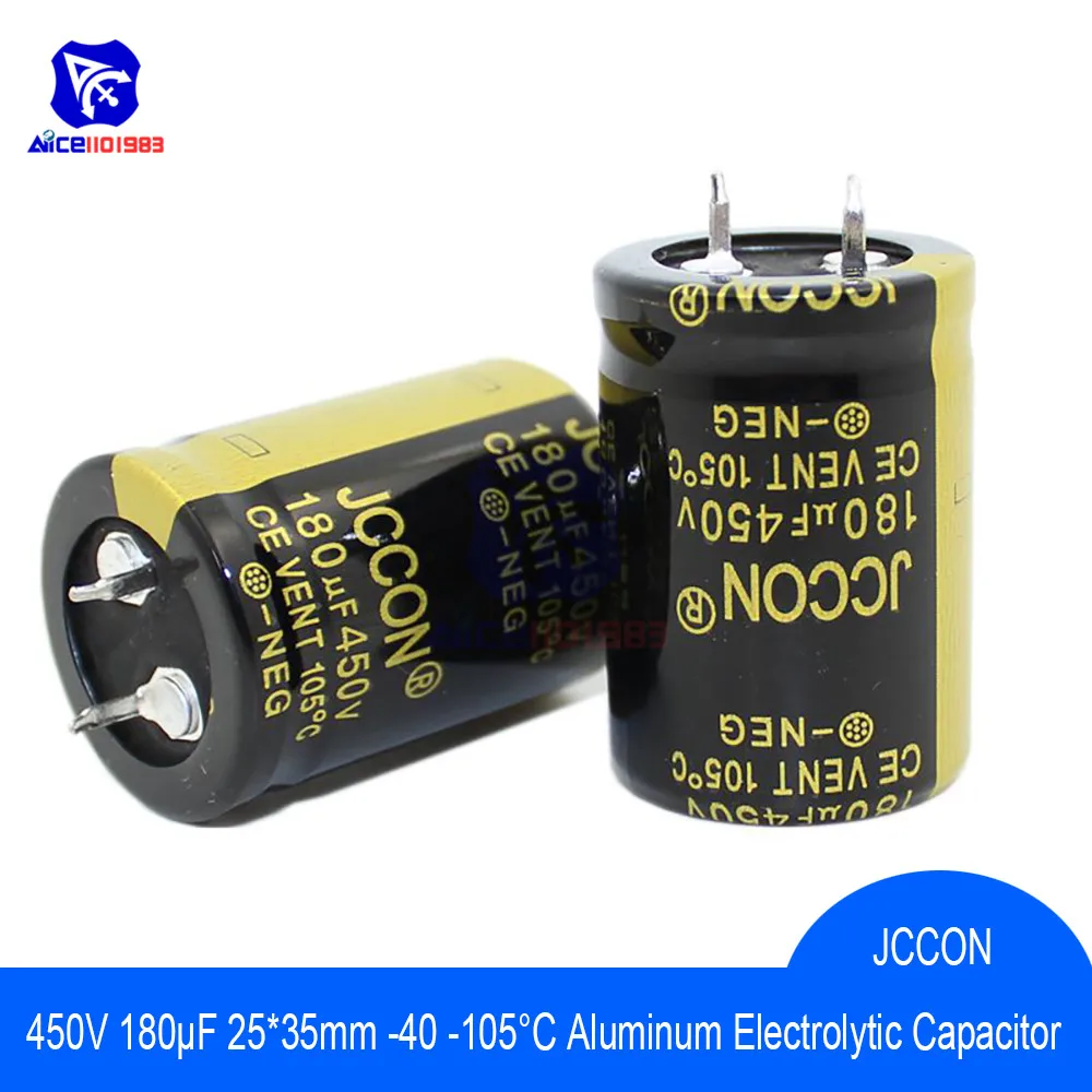 Алюминиевый электролитический конденсатор 450V 180 мкФ 25x35mm Высокочастотный