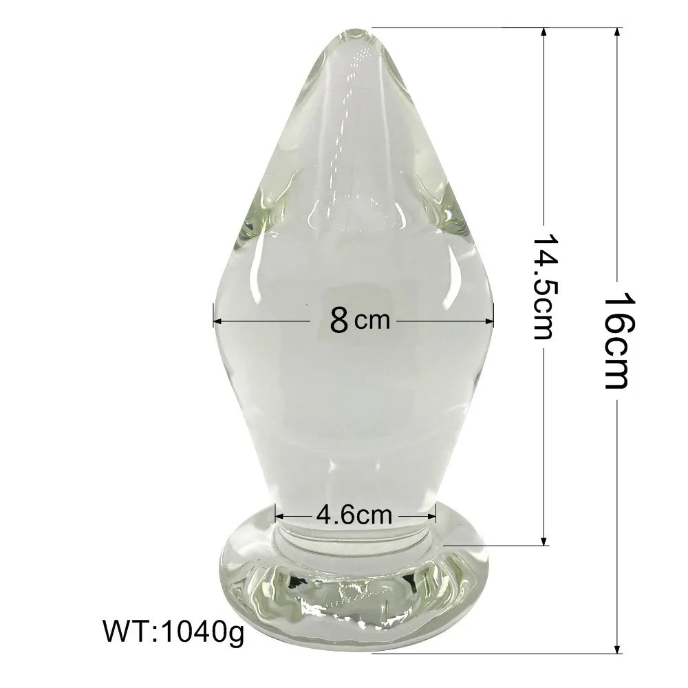Huge Glass Crystal Butt Plug Vagina Ball Pyrex Anal Beads Dildo Male Penis Masturbator Adult Product Gay Sex toys for men | Красота и