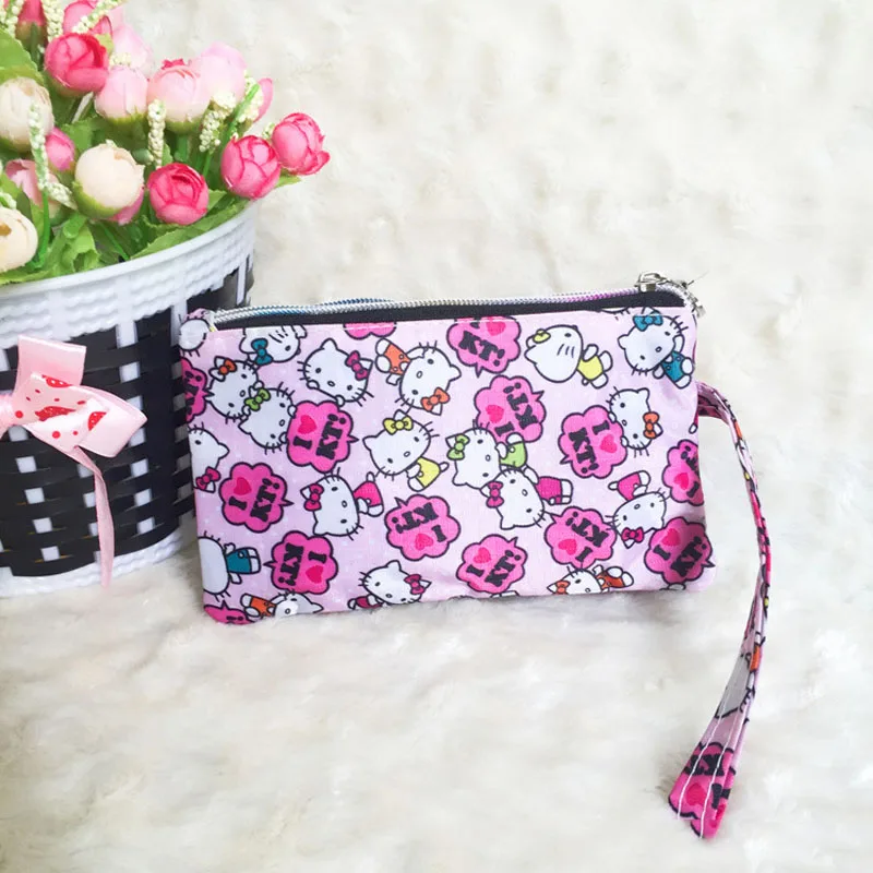 E Милый мультяшный косметичка hello kitty, Подарочный кулон, кошелек для женщин и девочек, клатч, сумочка на запястье, косметичка для макияжа, красивый плюшевый рюкзак для девочек - Цвет: E