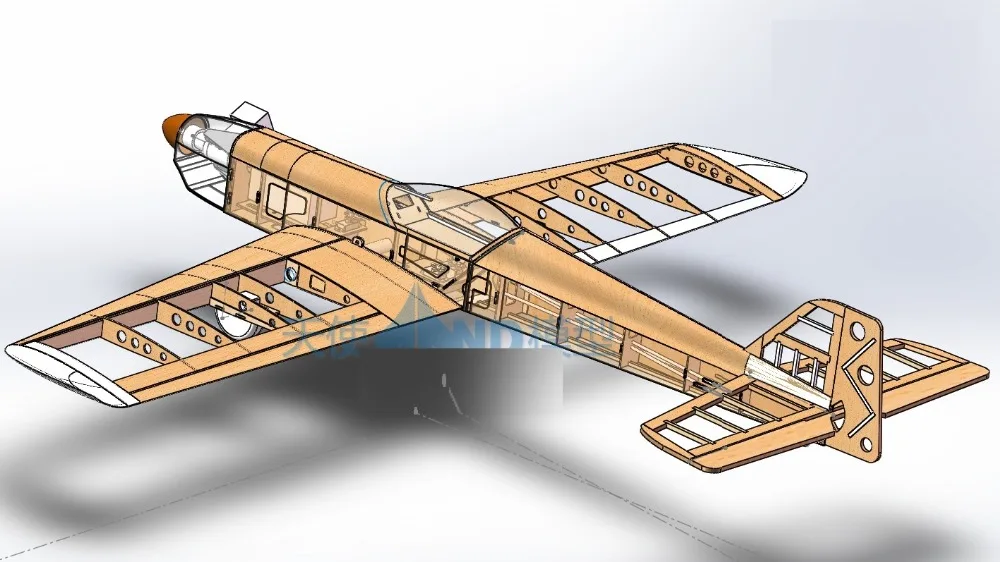DIY пробкового дерева 1100 мм размах крыльев нижний крыло Высокоскоростной rc тренировочный самолет