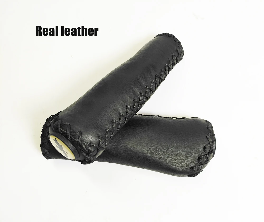 Высококачественные винтажные ручные велосипедные ручки из натуральной кожи в