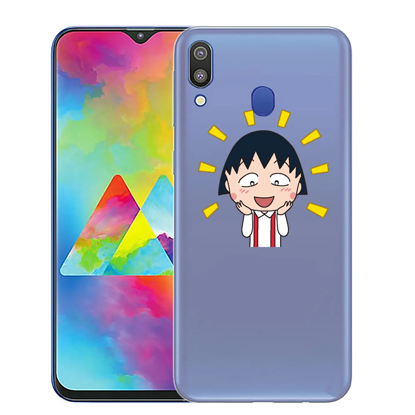 Япония Девушка Прекрасный Вишневый chibi maruko chan Мягкий силиконовый чехол с