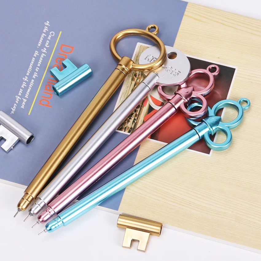 

1PC 0.38MM Vintage Key Plastic Gel Pen Creative Cute Kawaii Pens for Kids Lovely Item School Supplies