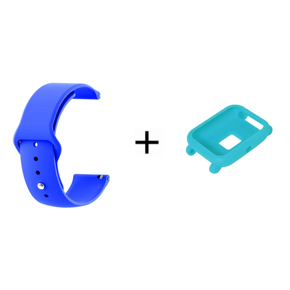 ТПУ ремешок для часов Amazfit Bip смарт-ремешок для Xiaomi Huami Amazfit Bip Молодежный спортивный силиконовый браслет+ чехол-крышка