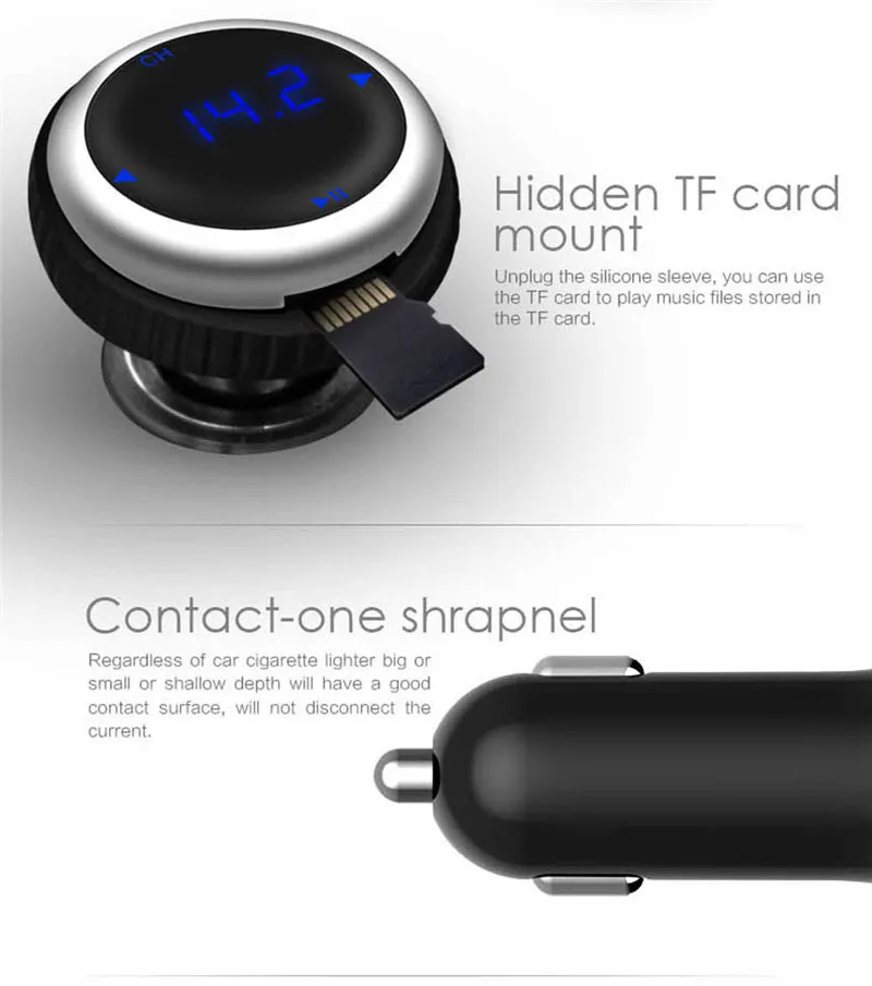JINSERTA Автомобильный MP3 аудио плеер беспроводной Bluetooth громкой связи fm-передатчик без пульта дистанционного управления автомобильный комплект FM модулятор ЖК-дисплей USB TF ридер