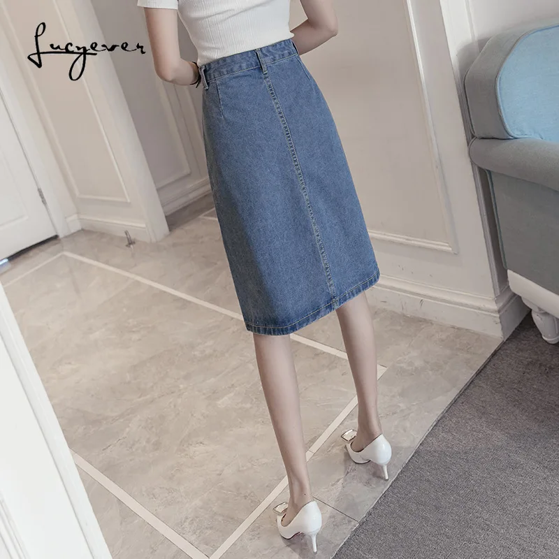 Женские джинсовые юбки JMPRS винтажные однотонные трапециевидные повседневные