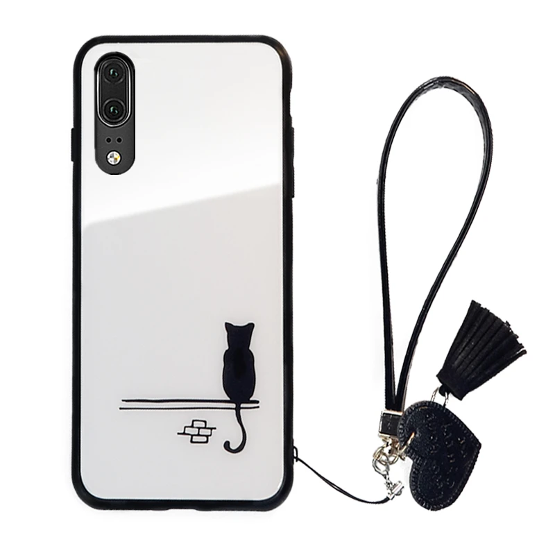 Чехол из закаленного стекла для samsung galaxy A30 A50 A70 A20 A40S с милым котом для samsung A50 A70 A30 A20 A40S