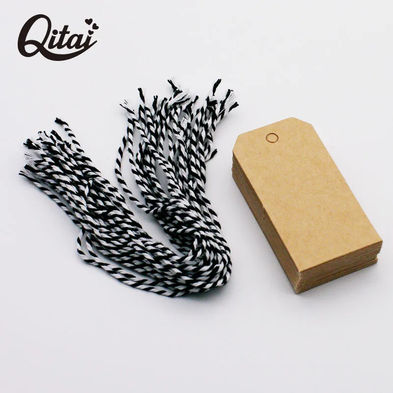 QITAI 50 шт./компл. DIY Бумага для рукоделия свадебные деревянные карты этикетки из