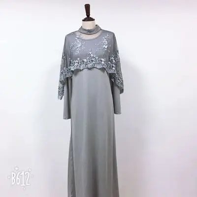 Исламская одежда Дубай мусульманское длинное кружевное платье женское с