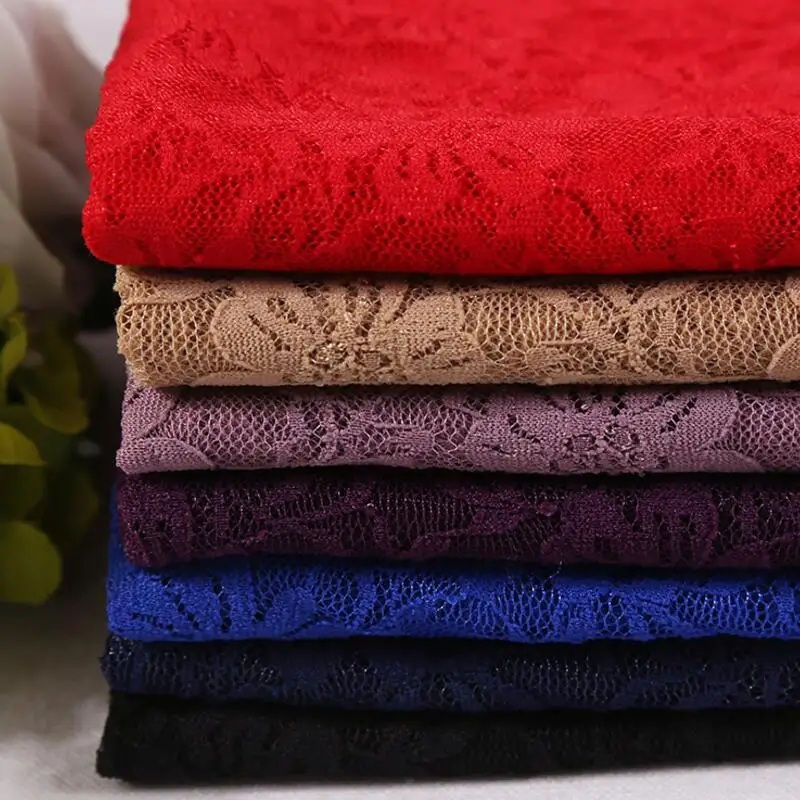 Small Chrysanthemum Embroidery Lace Fabric DIY Apparel Sewing 150cm Wide Nylon Spandex Elastic Hollow | Дом и сад