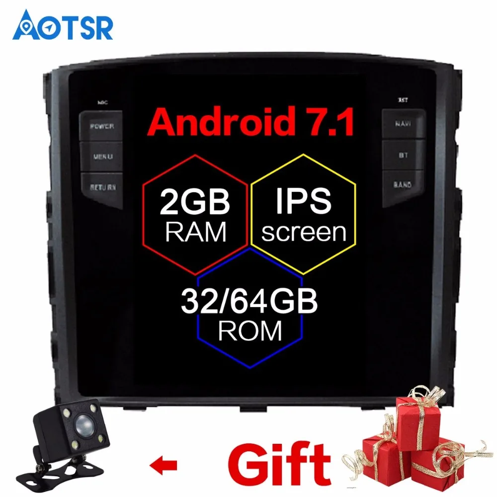 Автомобильный DVD плеер в стиле Tesla на Android 7 1 без GPS навигатора для MITSUBISHI PAJERO V97 V93