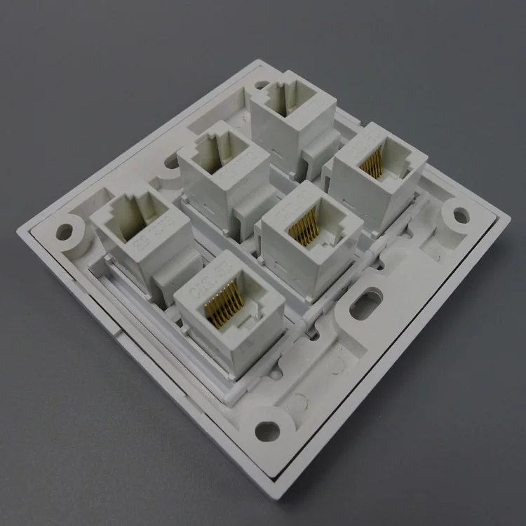Сетевой кабель RJ45 CAT5E с 6 портами внутренней стороны настенное крепление|6 port rj45|wall