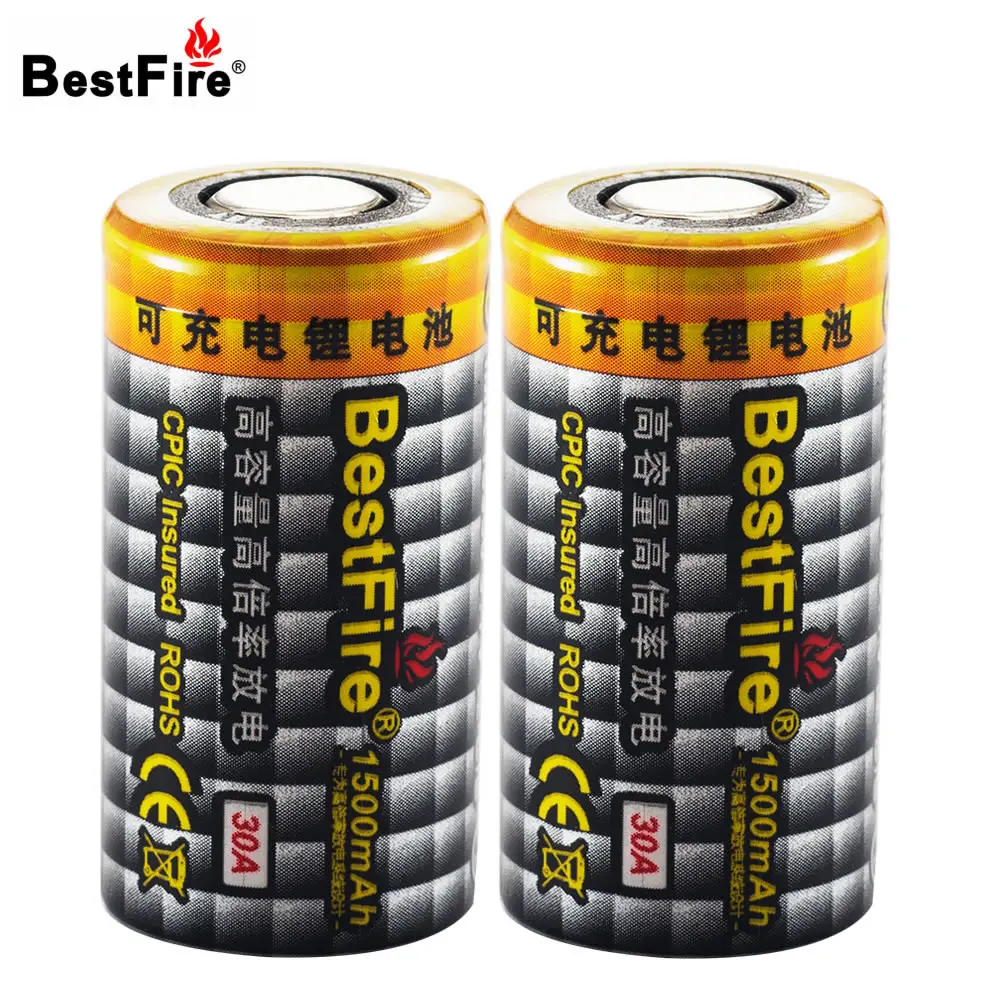 Bestfire 18350 батарея 3 7 V литиевая литий ионная аккумуляторная 1500mAh 30A для электронной