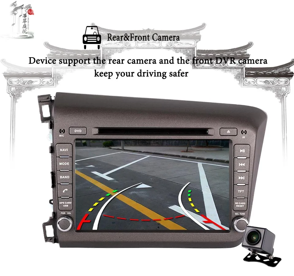 Android 9 0 Восьмиядерный 4 Гб RAM Автомобильный dvd плеер для HONDA CIVIC 2011 2015 LHD RHD ips