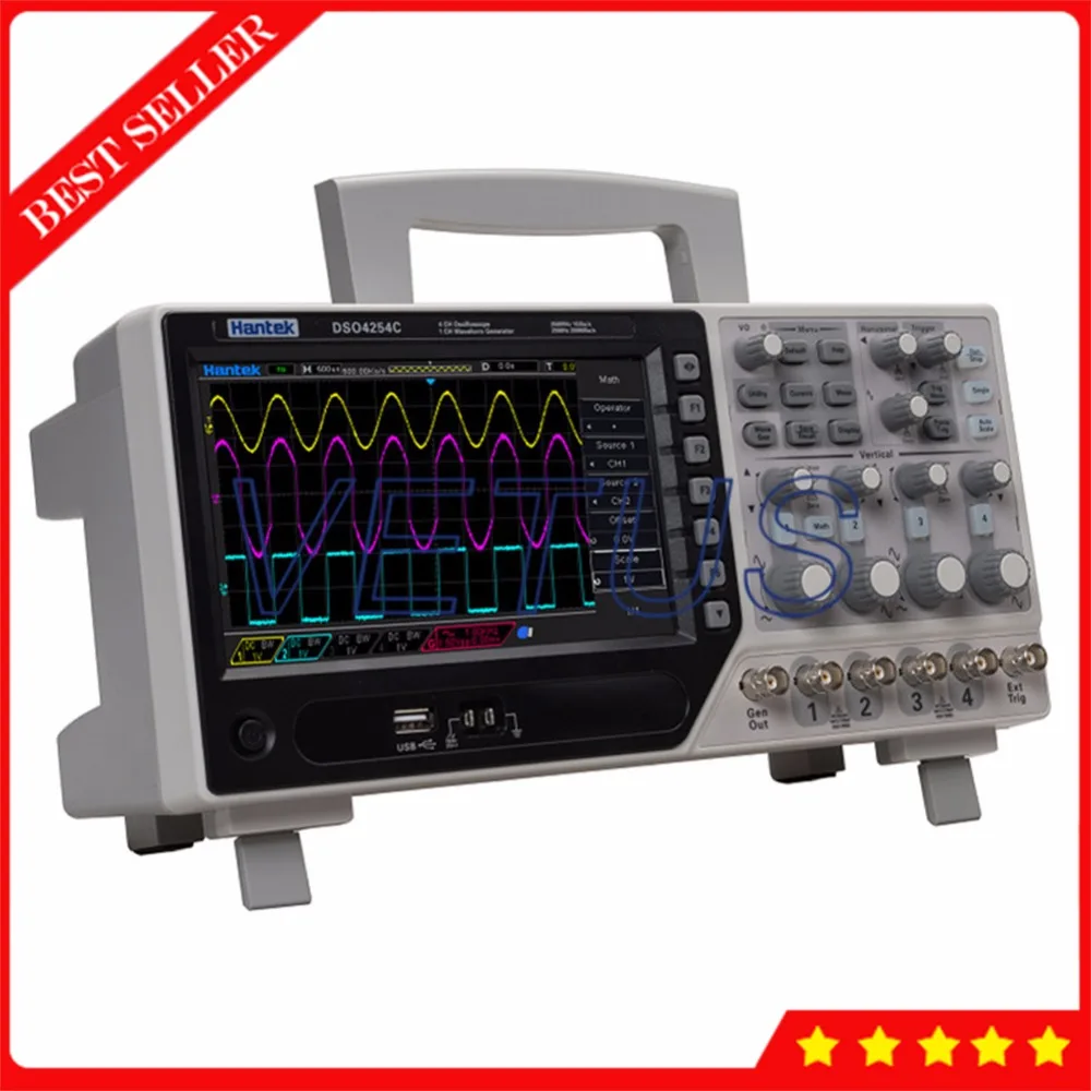 Функция произвольной формы Generato DSO4254C цифровой Osciloscopio с функцией автоматического