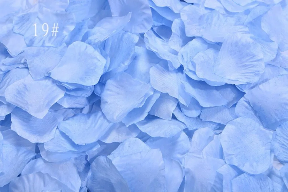

5,000pcs 4.5*4.5cm Sky Blue Rose Flower Leaves Petals For Wedding Party Holiday Venue Decoration Color-19