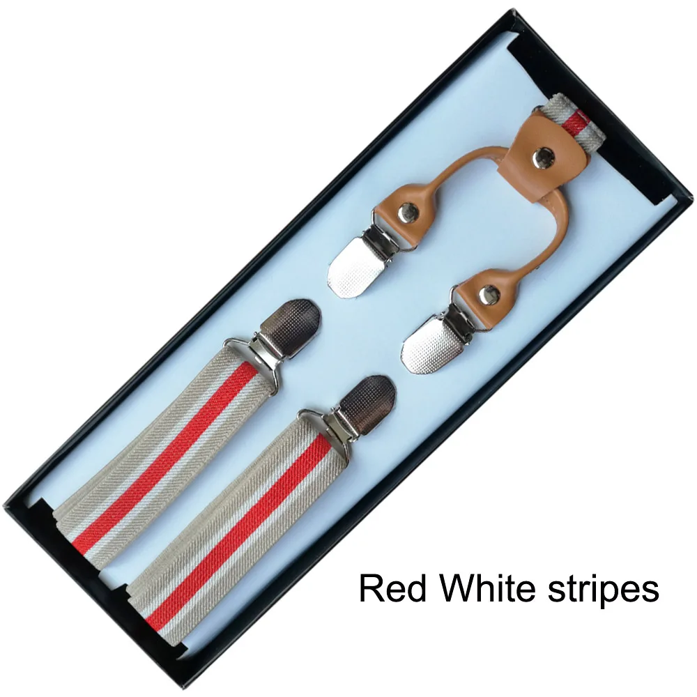 4 клип Для мужчин 39 дюймов в полоску подтяжки поддерживает для женщин эластичный