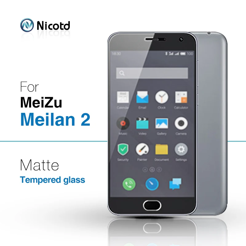 

Nicotd 9H 0.26mm Frosted Matte Tempered Glass Film For Meizu M2 MINI Meilan 2 Screen Protector No Fingerprint Glass Protective