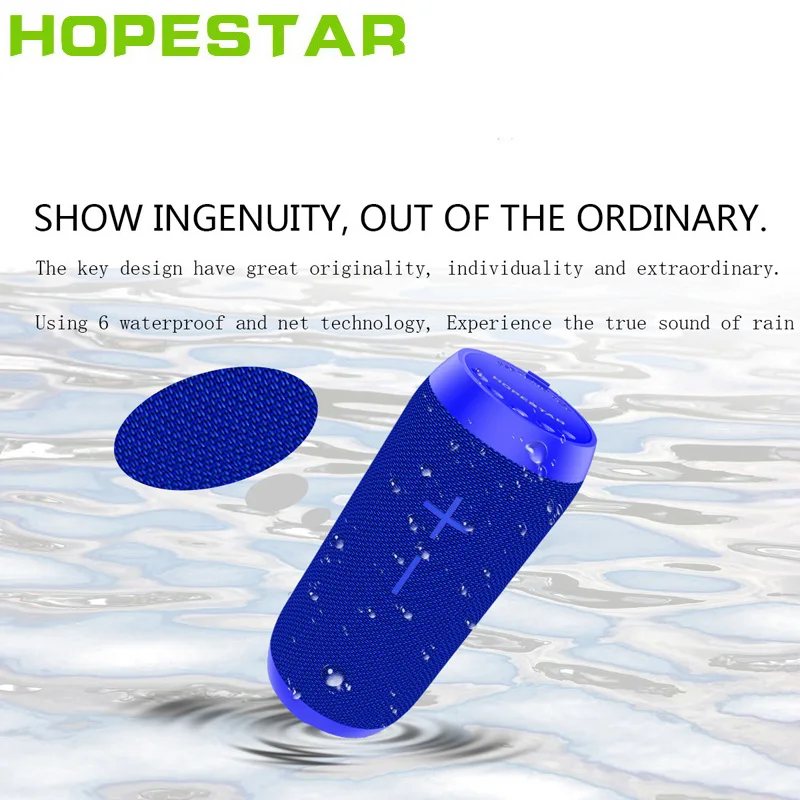 HOPESTAR P7 EStgoSZ Bluetooth Speaker Wireless WaterProof IPX6 Column Box Bass Mini Subwoofer Portable With TF Card USB FM Mic |