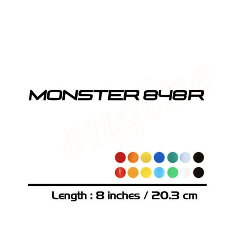

2 X New Sales motorcycle bike Fuel tank Wheels Fairing notebook Luggage helmet MOTO Sticker decals For DUCATI MONSTER 848R