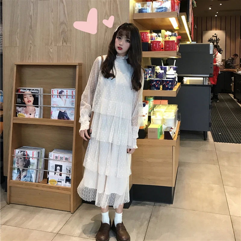 Шифоновое свободное платье с высокой эластичной талией в стиле ретро летнее