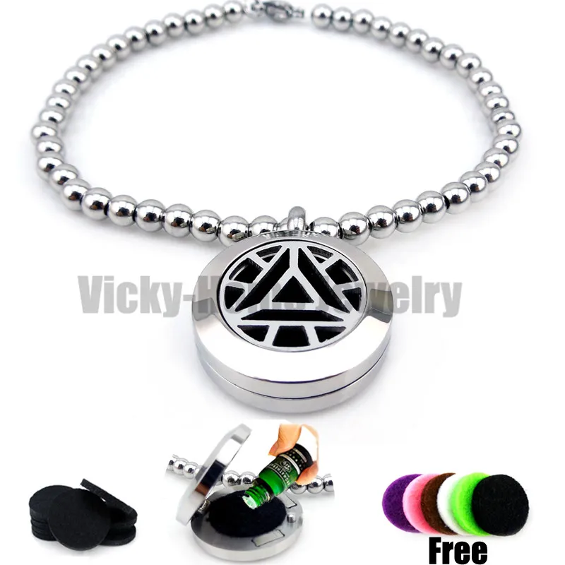 Железный человек 20 мм браслет из бисера ароматерапия/эфирные масла медальон для