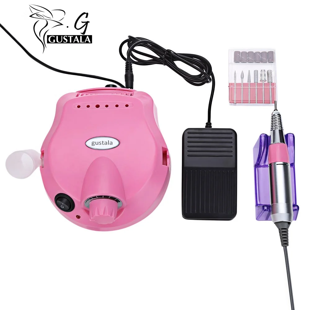 Профессиональная машинка для полировки ногтей Gustala электрическая фреза маникюра