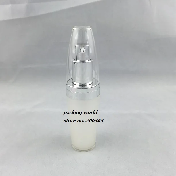 15 мл шариковая акриловая бутылка для насоса Золотая/жемчужная белая