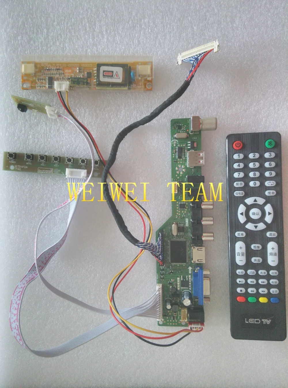 ТВ+ HDMI+ VGA+ AV+ USB+ аудио ТВ ЖК-дисплей плате контроллера 15," LP154W01 B154EW08 B154EW01 LP154WX4 ЖК-дисплей драйвер платы DIY комплекты 1280*800