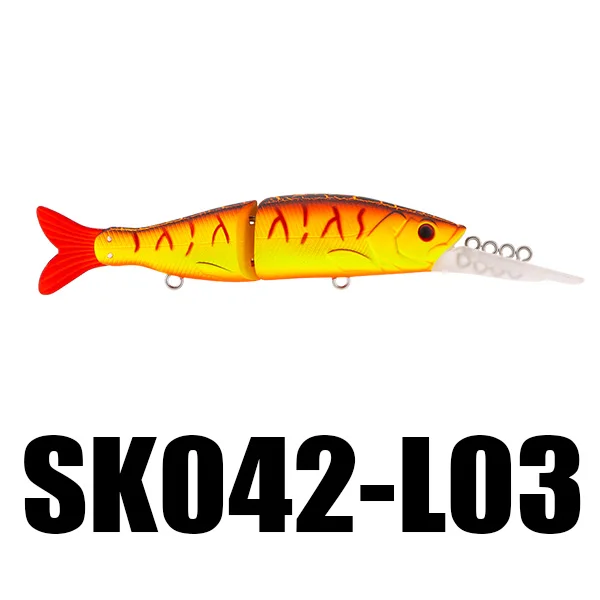 SeaKnight SK042 приманка для рыбной ловли гольян 1 шт. 13,5 г 10 см 0-1,2 м глубина плавающая Джеркбейт 2 секции длинный язык твердая приманка с VMC крючком - Цвет: 1PC L03