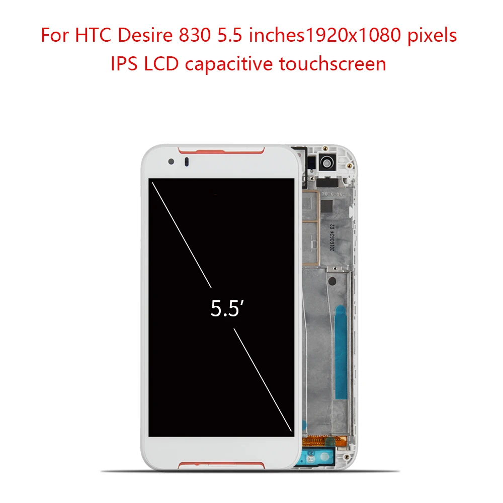 Оригинальный ЖК дисплей 5 дюйма для HTC Desire 830 сенсорный экран с рамкой дигитайзер в