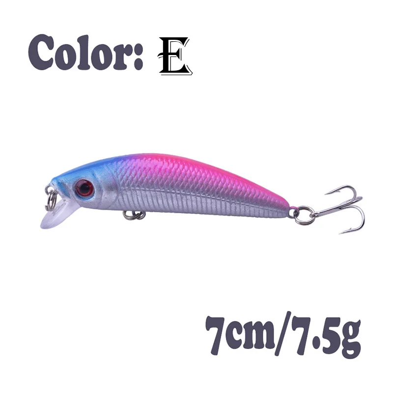 202 E 1 шт. приманка для рыбной ловли Minnow искусственные приманки 3,6 г 7,5 г 8,5 г жесткая рукоятка наживка; рыболовный воблер бас рыболовные приманки, воблеры - Цвет: 202 E